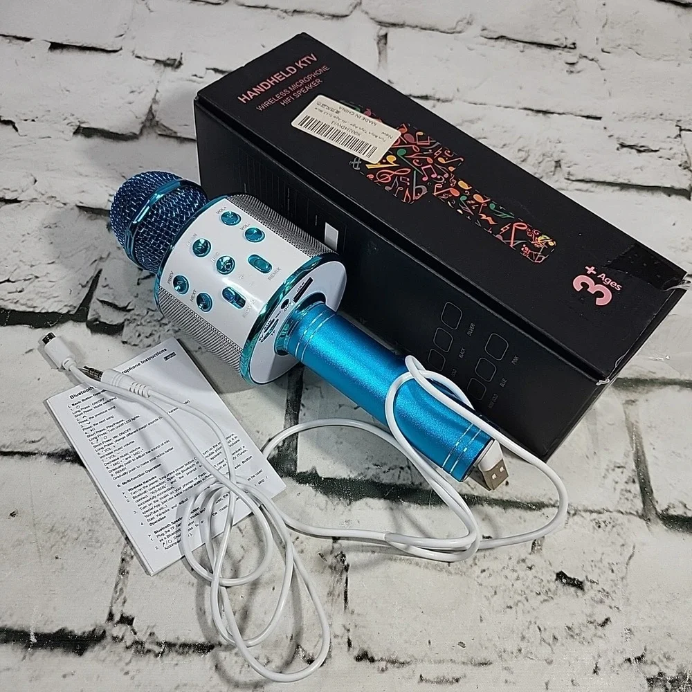 Wireless Bluetooth Karaoke Microphone Speaker Handheld KTV Player Mic Home Party
